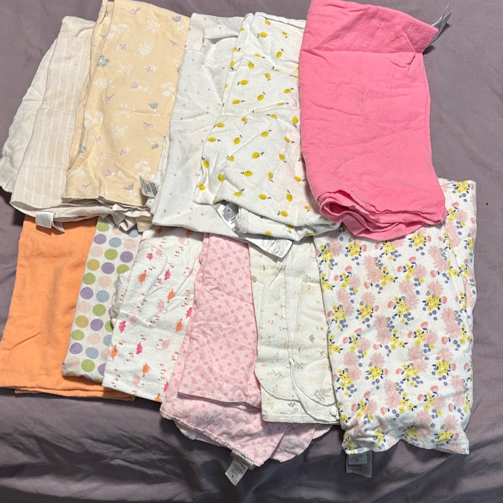 Assorted Baby receiving blankets